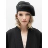 THE ANGORA BLACK BERET MONOGRAM