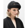 THE ANGORA BLACK BERET MONOGRAM