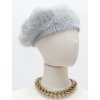 THE GREY ANGORA BERET MONOGRAM