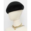 WOOL BLACK HAT BERET MONOGRAM