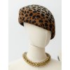 WOOL LEOPARD HAT BERET MONOGRAM