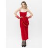 THE RED VELVET GOWN WITH DETACHABLE TRAIN