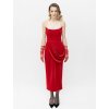 THE RED VELVET GOWN WITH DETACHABLE TRAIN