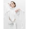 RENTAL SCULPTED WHITE DRAPE GOWN.