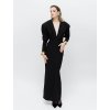 RENTAL BLACK SCULPTED SHOULDERS GOWN