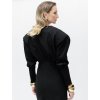 RENTAL BLACK SCULPTED SHOULDERS GOWN