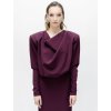 RENTAL DRAPED SHOULDER GOWN – BORDEAUX