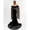 THE ELZA FRINGE GOWN.
