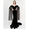 THE ELZA FRINGE GOWN.