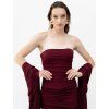 BORDEAUX DRAPED GOWN