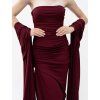 BORDEAUX DRAPED GOWN