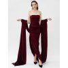 BORDEAUX DRAPED GOWN