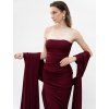 BORDEAUX DRAPED GOWN