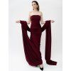 BORDEAUX DRAPED GOWN