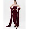 BORDEAUX DRAPED GOWN