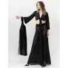 BLACK LACE WRAP TOP