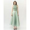 SAGE SATIN SKIRT