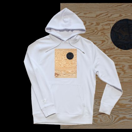 mikina s kapuci single white sahara