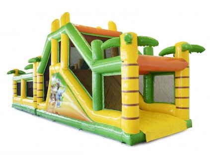 Jungle, opičí překážková dráha, nafukovací opičí dráha, nafukovací atrakce se kluzavkou pro děti, prodej (3)