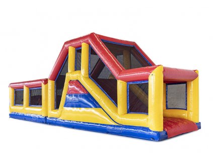 Metro opičí překážková dráha, nafukovací opičí dráha, nafukovací atrakce se kluzavkou pro děti, prodej (2)