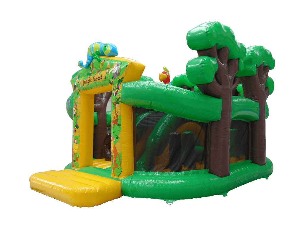 Multifunkční skákací hrad se skluzavkou - Motivy Jungle - Oceán - Farma - Dino