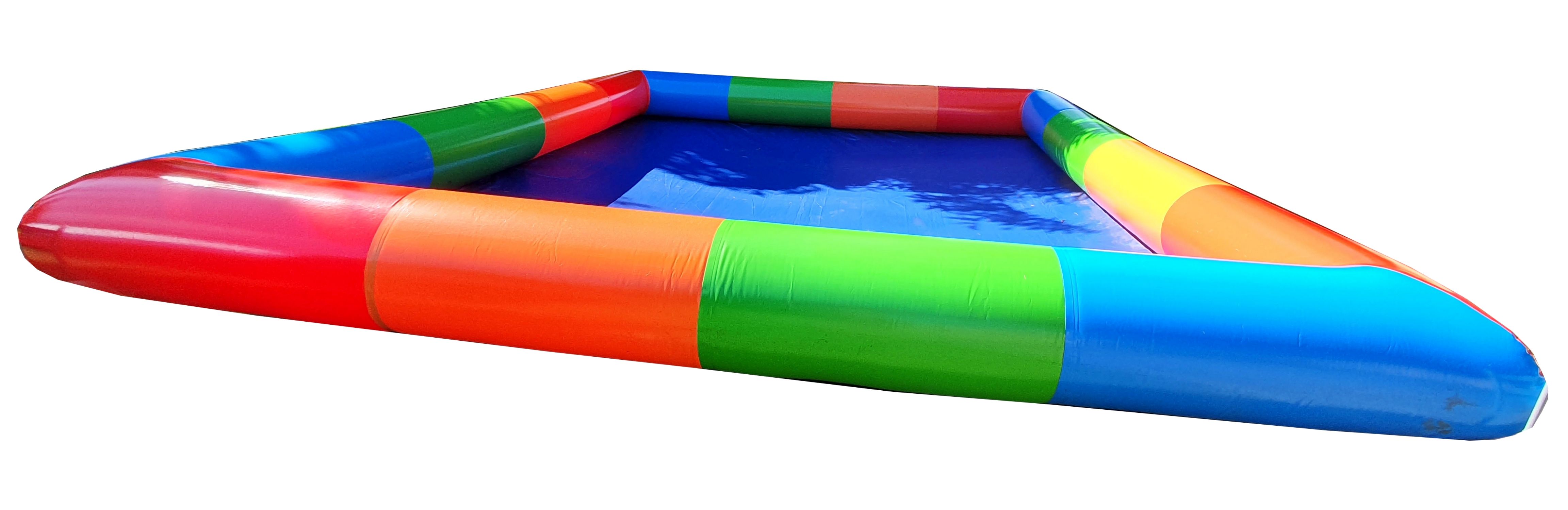 Nafukovací bazén obdélník 10x8m | pro lodičky, válce na vodní koule Aquazorbing různé velikosti Barva: Duhová