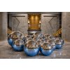 Dekorativní nafukovací zrcadlové koule balóny mirror balls stříbrné kovové (2)