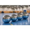 Dekorativní nafukovací zrcadlové koule balóny mirror balls stříbrné kovové (3)