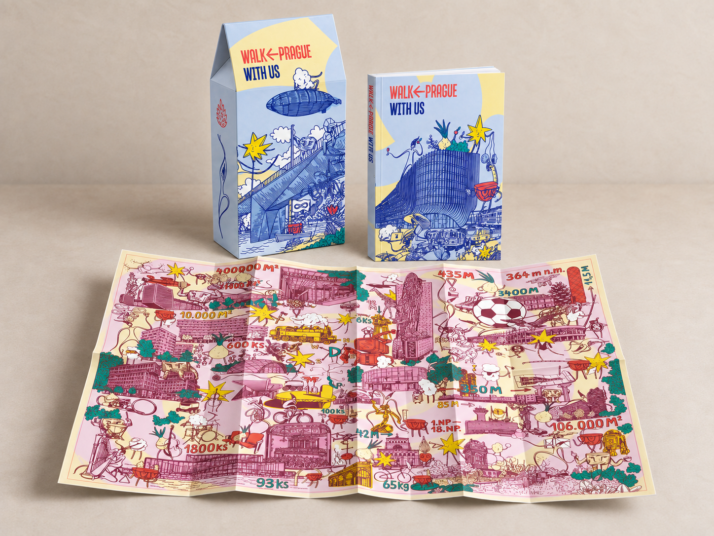 Walk Prague With Us – book, maps and sturdy box