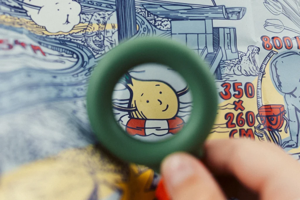 Detail ilustrované mapy z knihy Pojď s námi Prahou