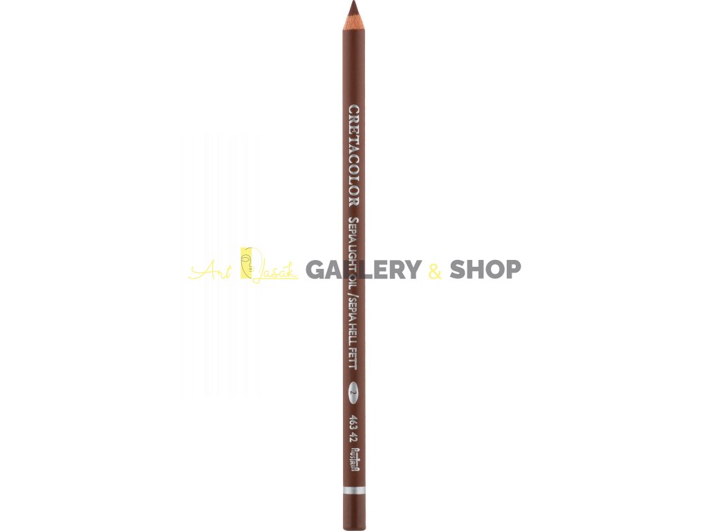 Sepia ceruzka svetlá, olejová, medium, odtieň: sépia - bledohnedý, tvrdosť:2