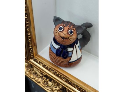 Ručne robená keramická figúrka mačky