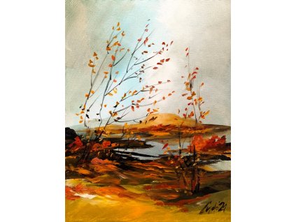 Ručne maľovaný obraz Jesenná krajina 2