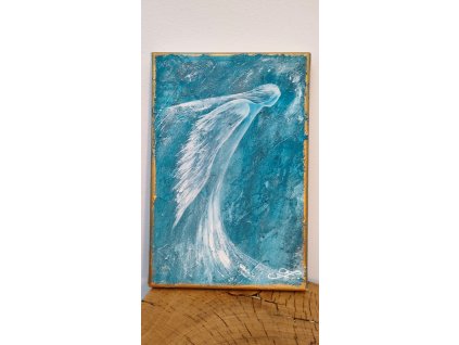 Ručne maľovaný obraz abstraktný Anjel