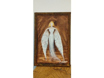 Ručne maľovaný obraz abstraktný Anjel