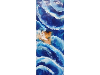 Ručne maľovaný obraz abstraktný, morské vlny, Waves 3