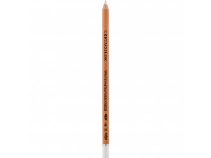 Biely pastel v ceruzke suchý, mäkký, odtieň: biely, tvrdosť:1
