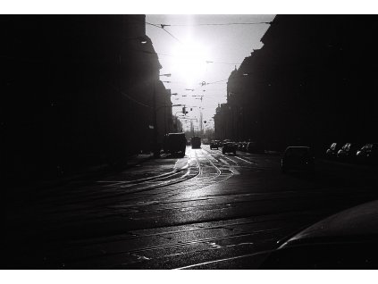Umelecká fotografia Štúrova ul. v Bratislave po búrke