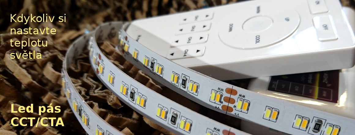 Led pásek s nastavitelnou teplotou světla.