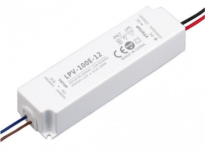 LED zdroj 12V 100W IP67 - LPV-100E-12
