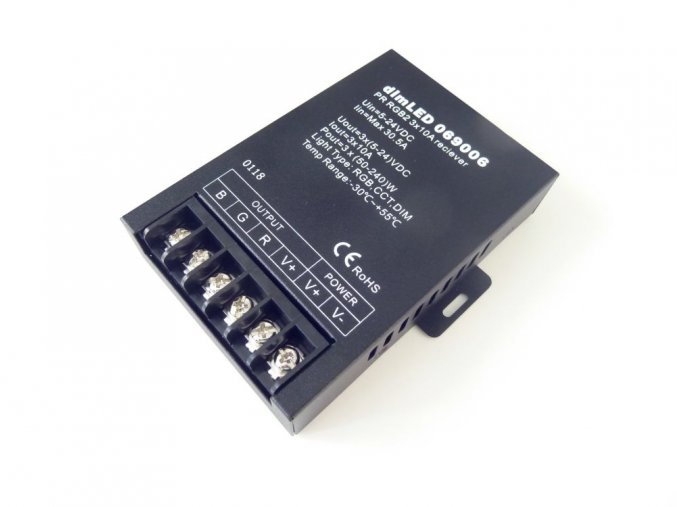 Přijímač dimLED PR RGB2, 3x10A