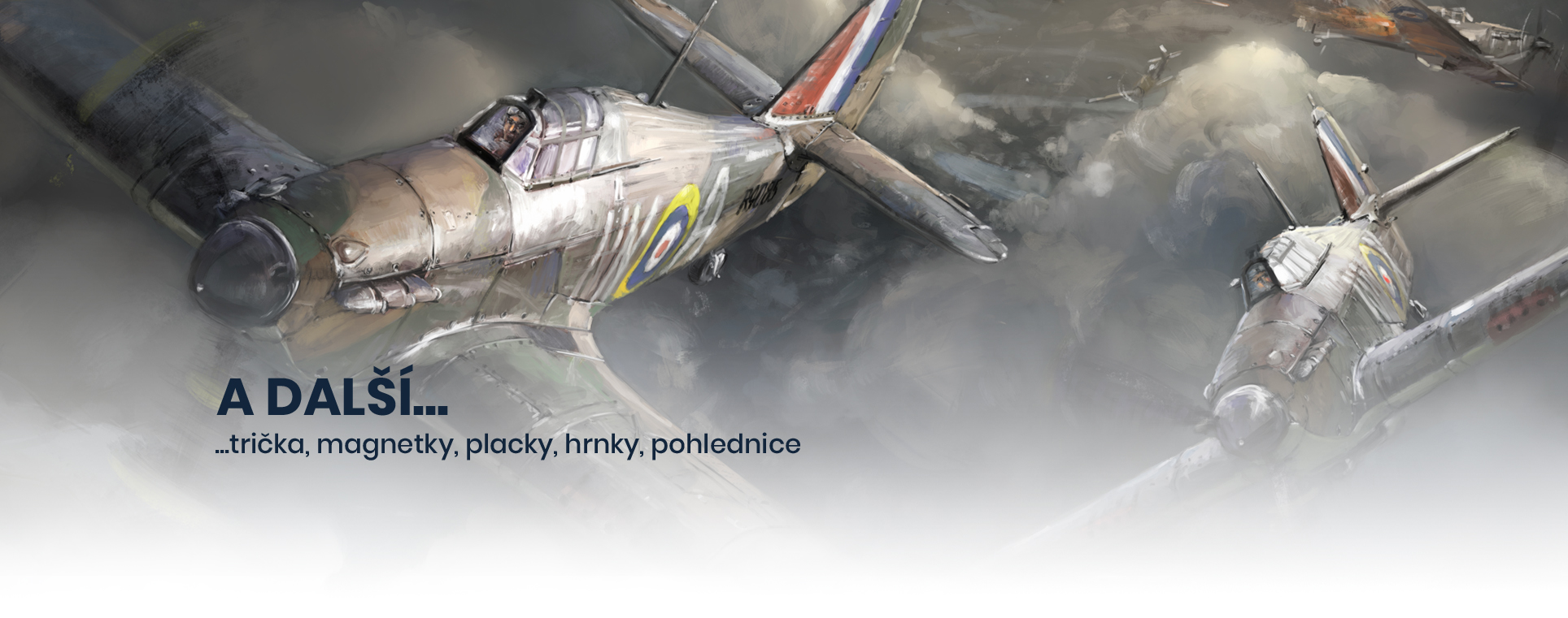 trička, magnetky, pohlednice, placky, hrnky