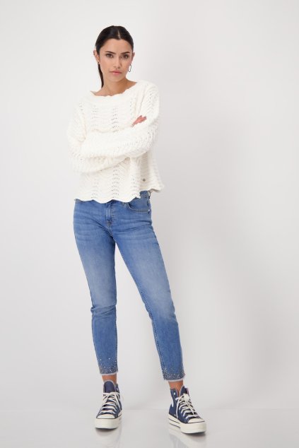 Jeans mit Schmucksaum Jeans monari 81663