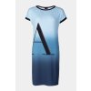 Šaty letní modré s kamínky 34069 AXELLO originální česká výroba