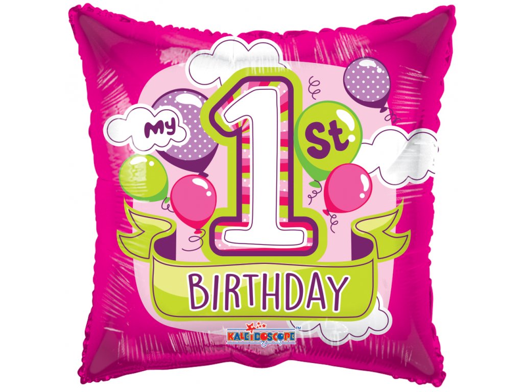 1st Birthday Girls Gellibean balloons