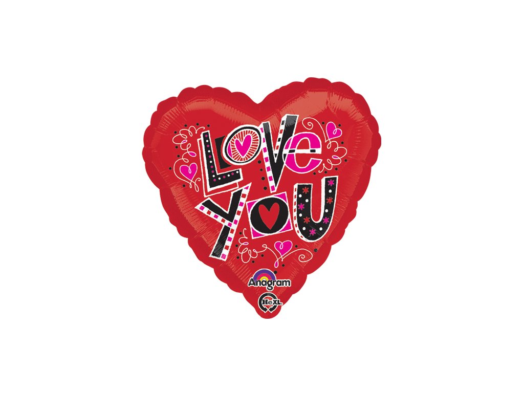 Love You Fun Type Packaged balloons