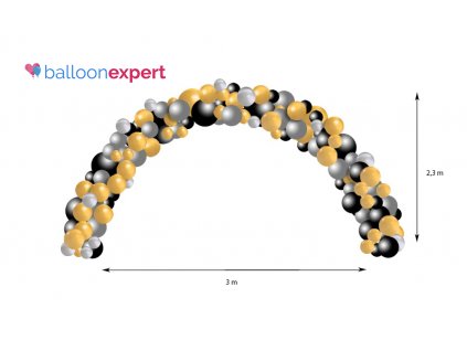 Organic Curved Balloon Arch Classic Design