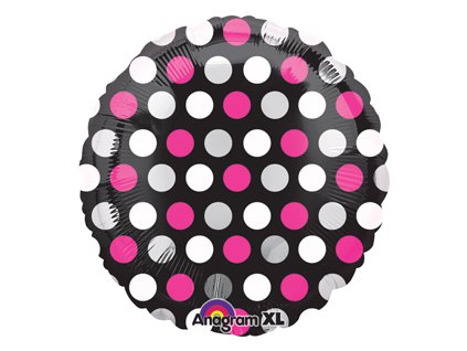 Pink White Dots Balloon
