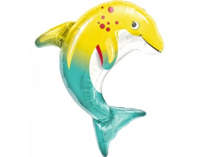 Happy Dolphin large foil balloon