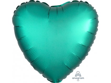 Satin Luxe Jade Heart Foil balloons